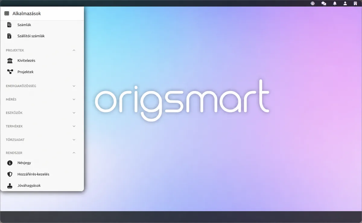 OrigSmart alkalmazási környezet